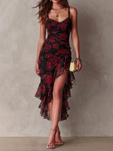 Anara - Vestido floral con volantes