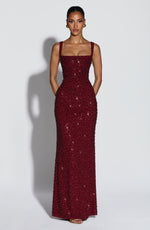 Rosa - Vestido con escote cuadrado
