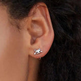Pendientes de plata con forma de gato