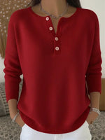 Helena | Jersey de Punto con Botones Henley