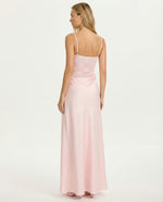 ROSE MUSE - Vestido Maxi con Corsé de Encaje y Falda Drapeada