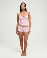 ELARA - Conjunto de Pijama con Encaje y Short