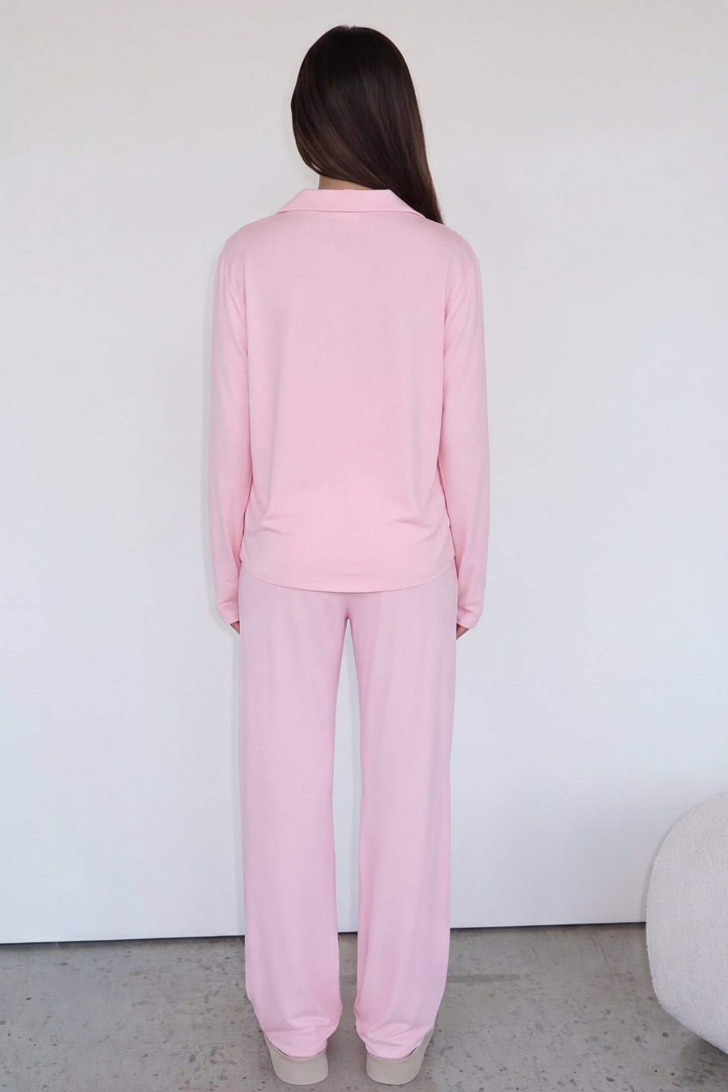 ELENA - Conjunto de Pijama con Camisa y Pantalón Ancho