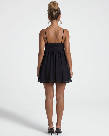 ANGÉLICA - Vestido Mini Babydoll con Fruncido