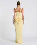 SILVIA - Vestido Maxi Corsé con Drapeado en la Cadera