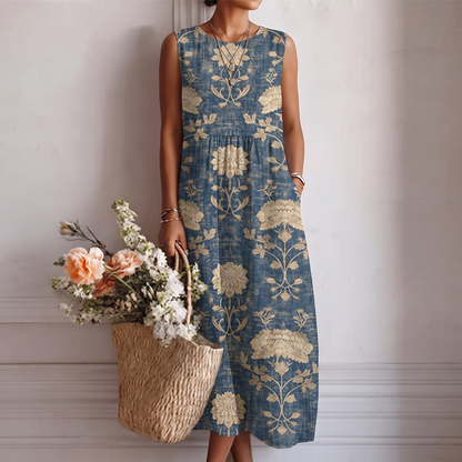 Aurora | Vestido Midi Floral Clásico