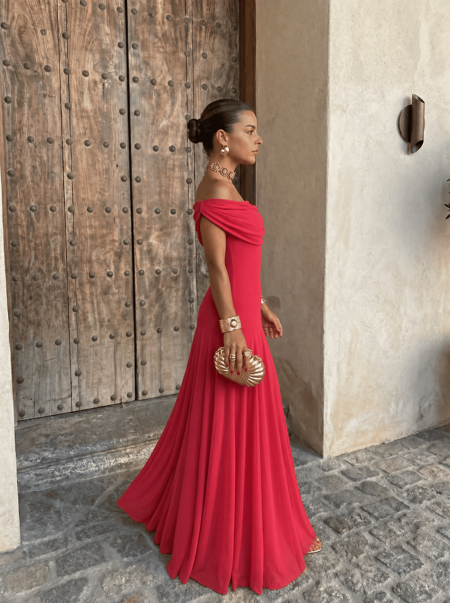 Vestido Largo Toledo - Rojizo L