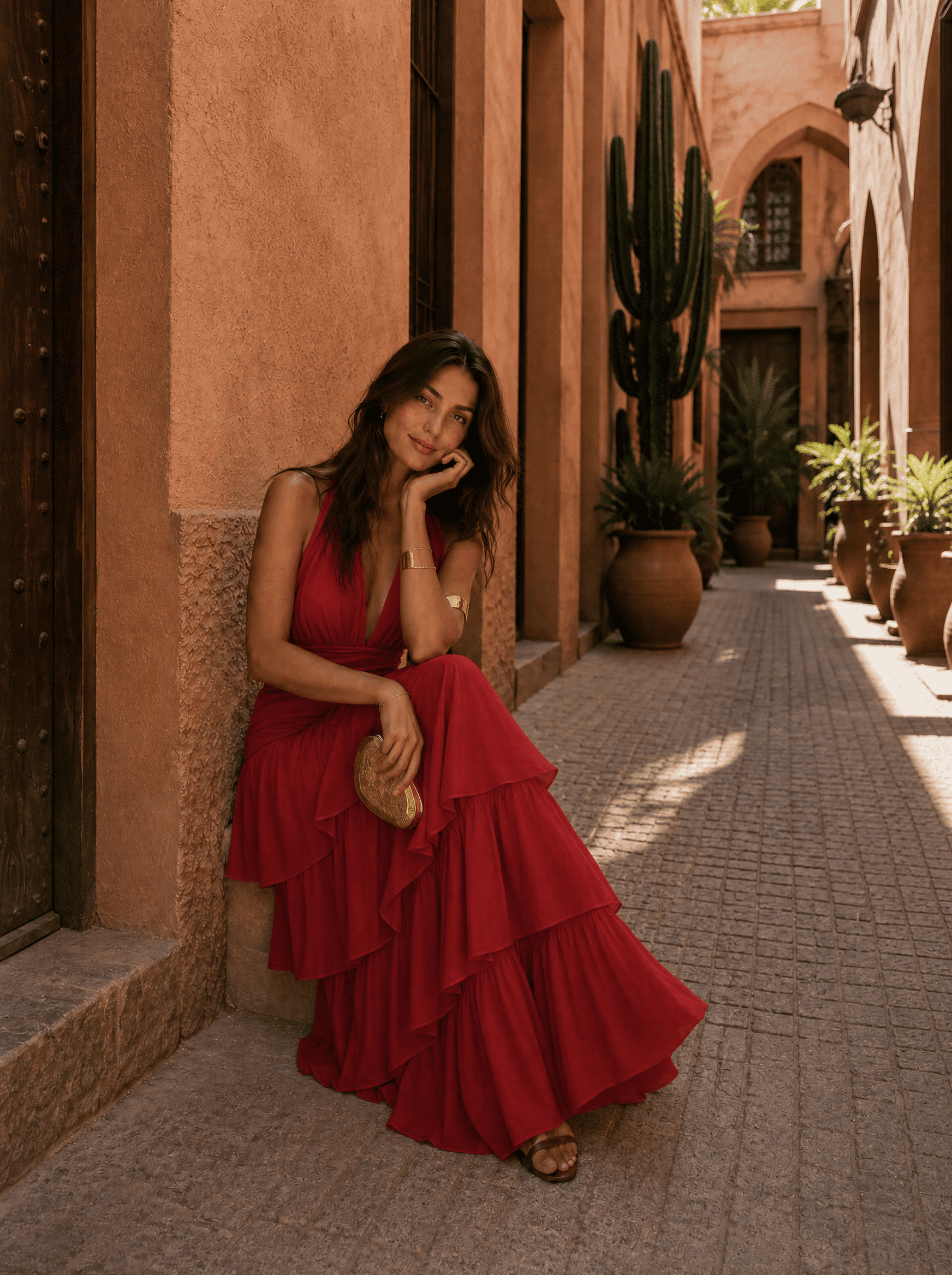 Vestido Manila en rojo - M
