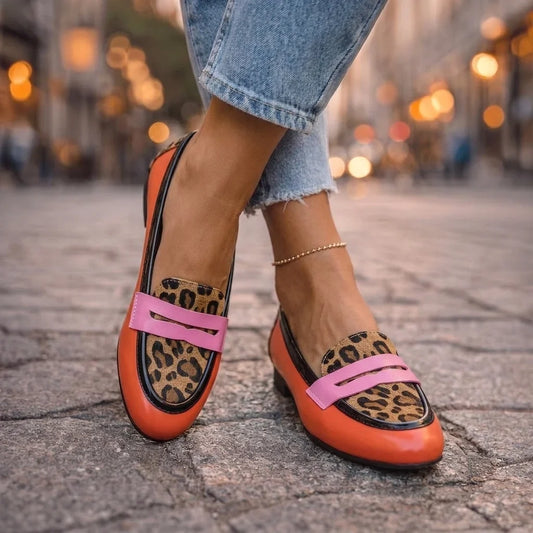 Rosalia Mocasines con Estampado Leopardo