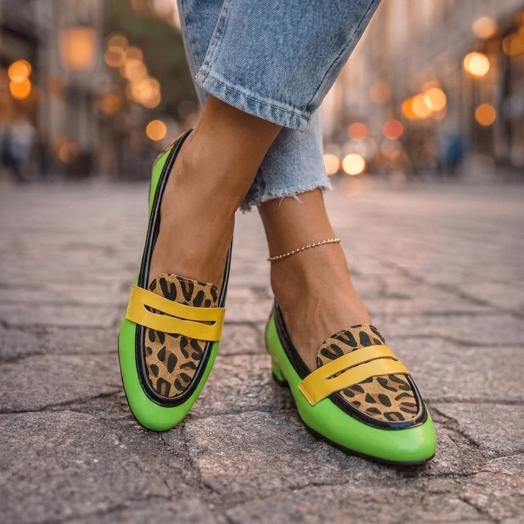 Rosalia Mocasines con Estampado Leopardo