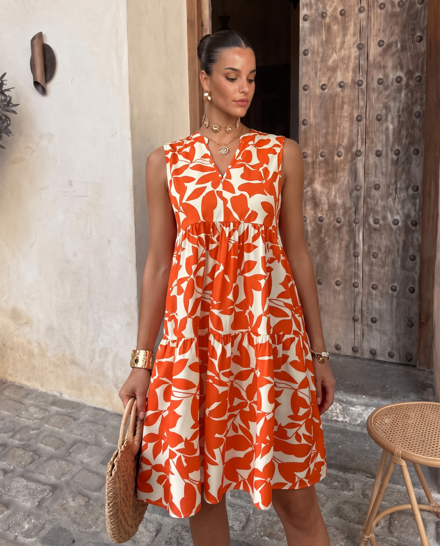 Vestido Flor & Brisa Ibiza - Naranja S