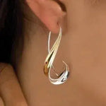 Pendientes dorados colgantes vintage