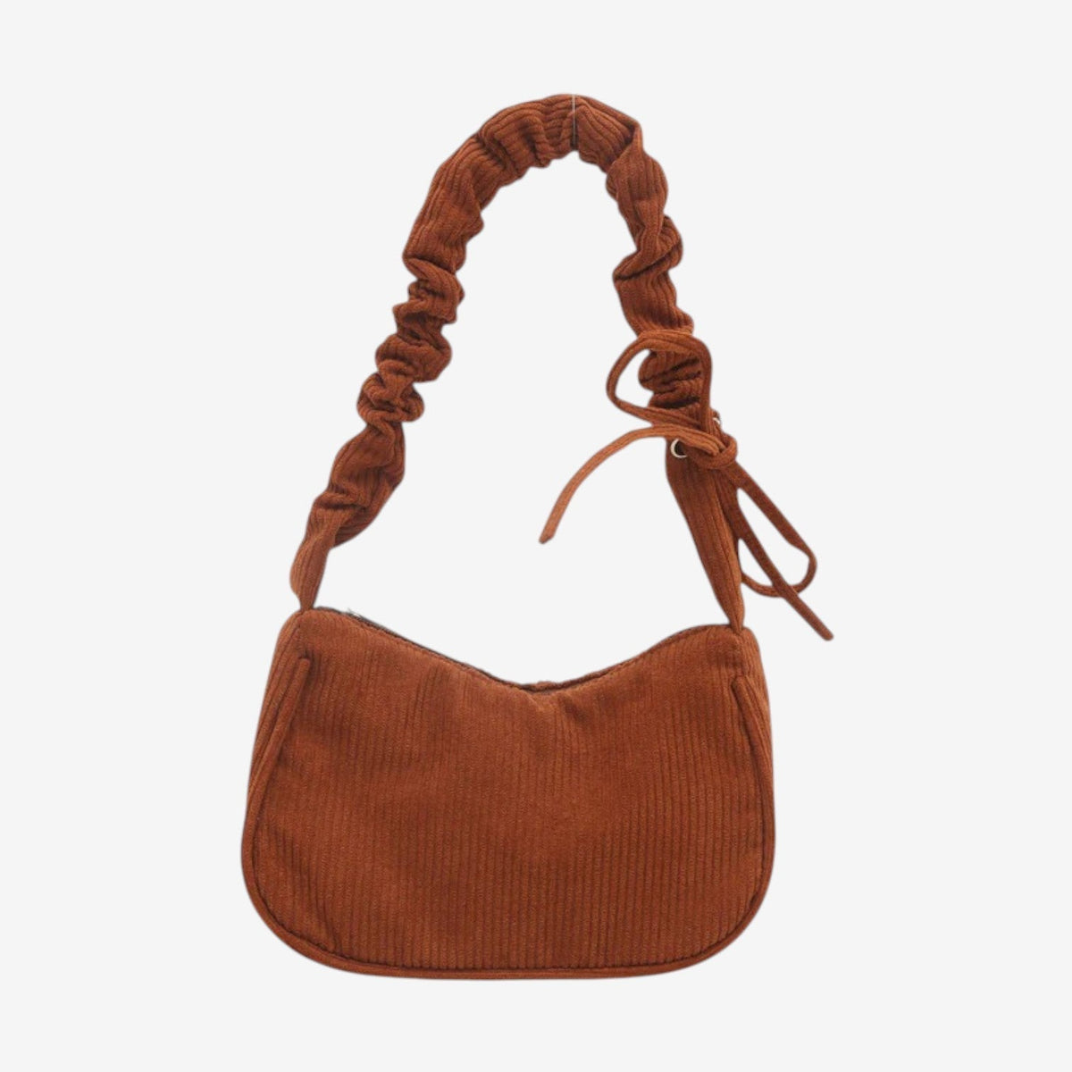Bolso plisado Marrón