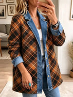 Camila | Chaqueta Vaquera Vintage con Estampado de Bloques