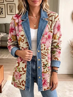 Luna | Chaqueta con Estampado Floral y Leopardo Retro