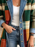 Ella | Chaqueta Vaquera Casual con Estampado de Cuadros Retro
