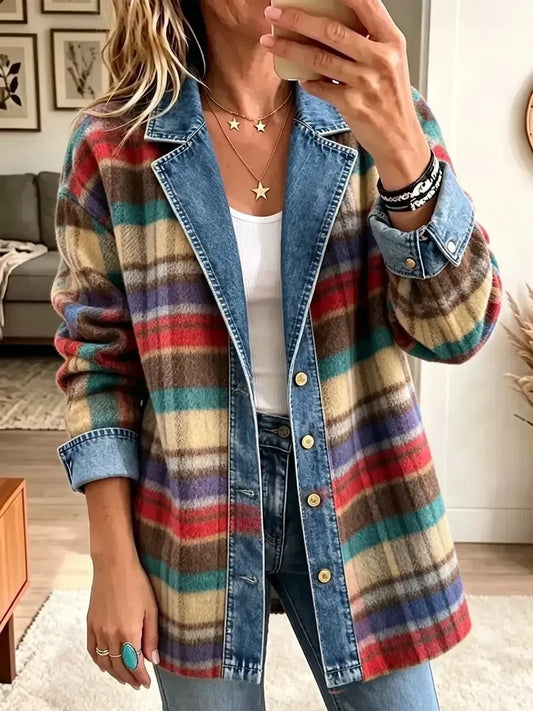 Charlotte | Chaqueta Vaquera Patchwork Vintage para Mujer