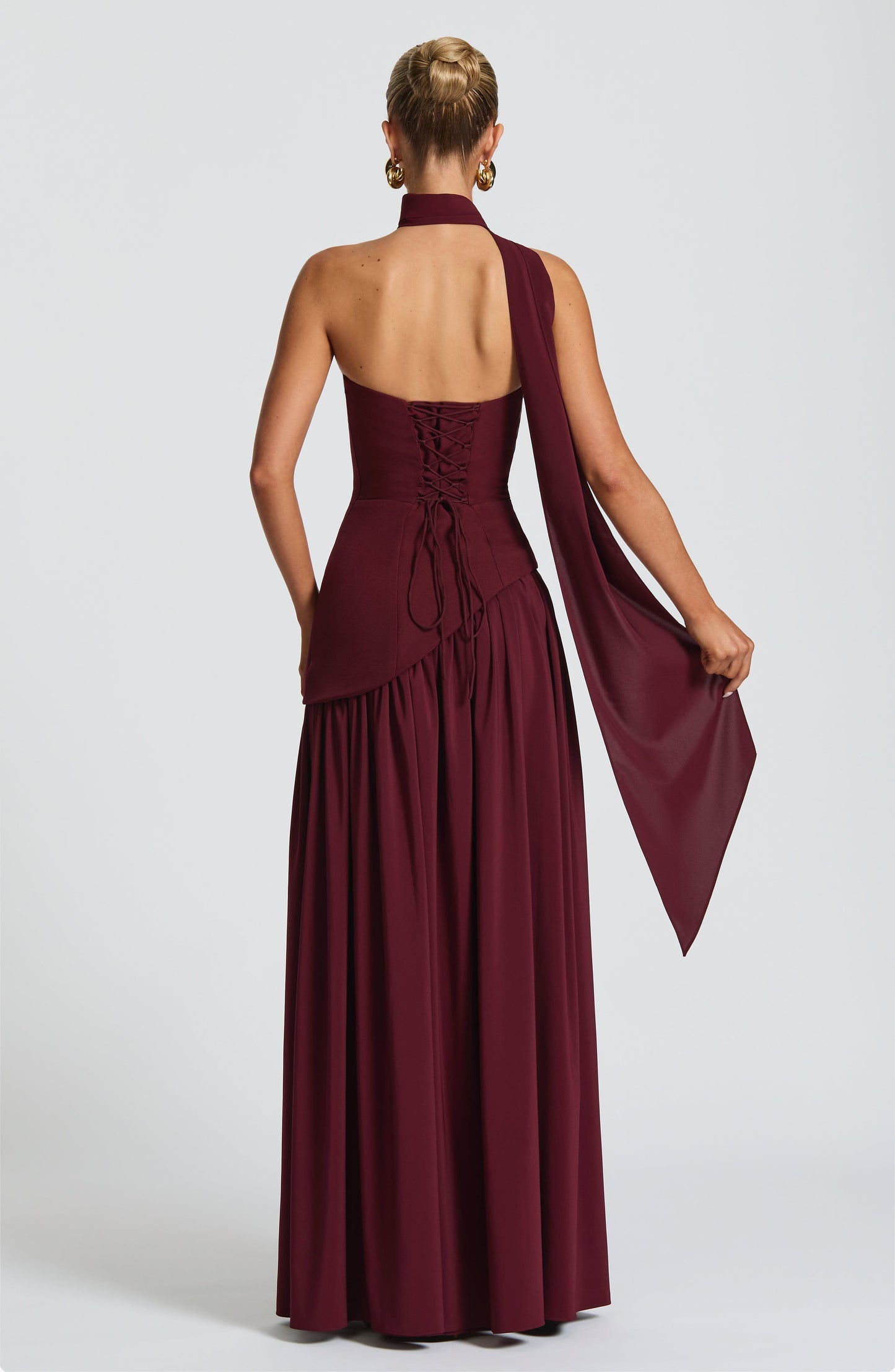 Vestido Largo Emilia - Rojo vino