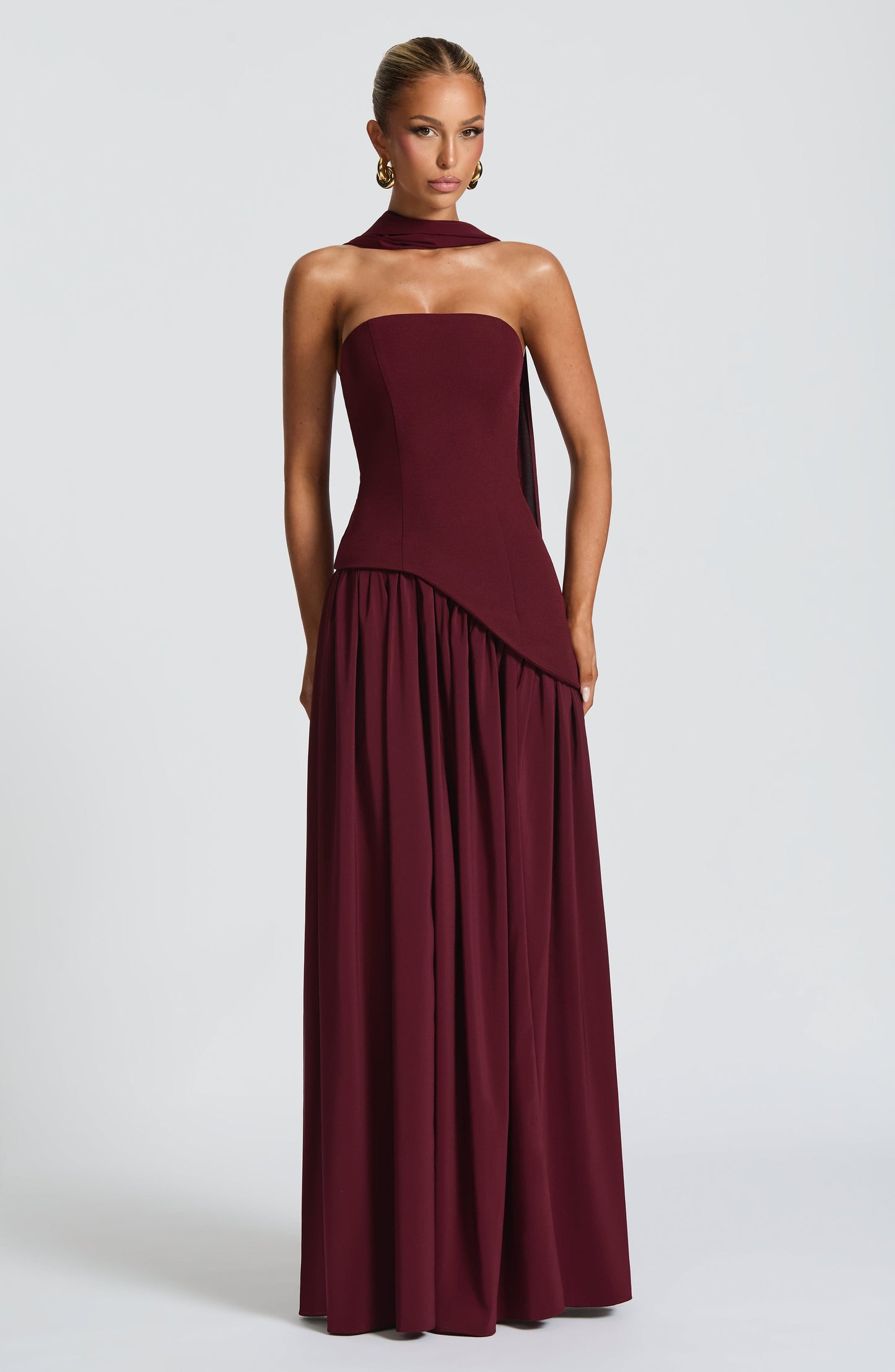 Vestido Largo Emilia - Rojo vino