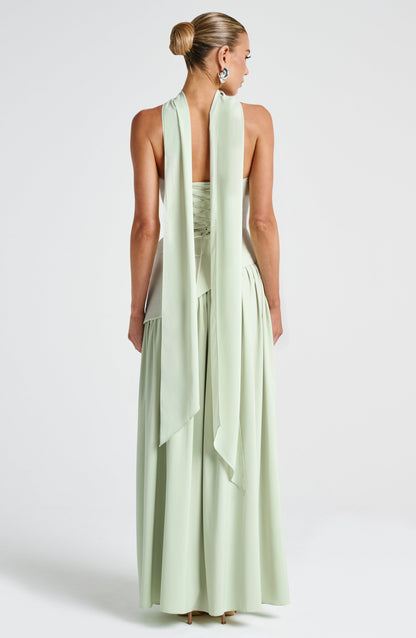 Vestido Largo Emilia - Verde menta