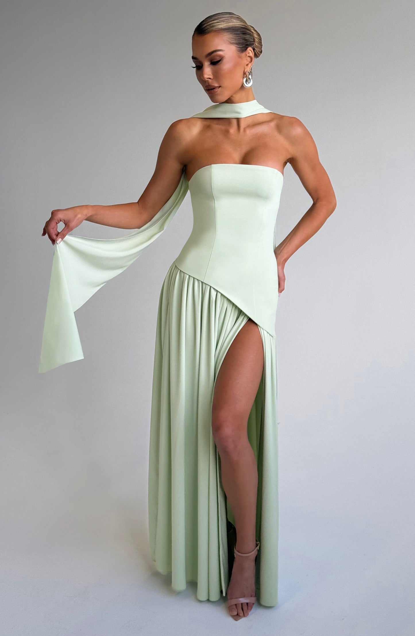 Vestido Largo Emilia - Verde menta