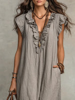 Camelia Vestido Maxi Bohemio con Escote en V