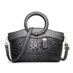Amalia - Bolsa Bicolor Textura Cocodrilo