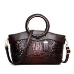 Amalia - Bolsa Bicolor Textura Cocodrilo
