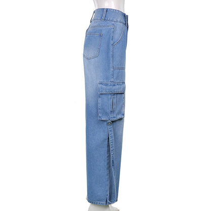 Elina - Vaqueros cargo vintage