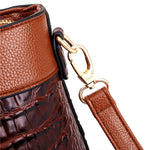 Amalia - Bolsa Bicolor Textura Cocodrilo