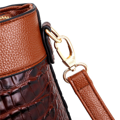 Amalia - Bolsa Bicolor Textura Cocodrilo
