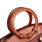 Amalia - Bolsa Bicolor Textura Cocodrilo