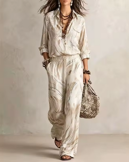 Vittoria | Conjunto chic con cárdigan cruzado