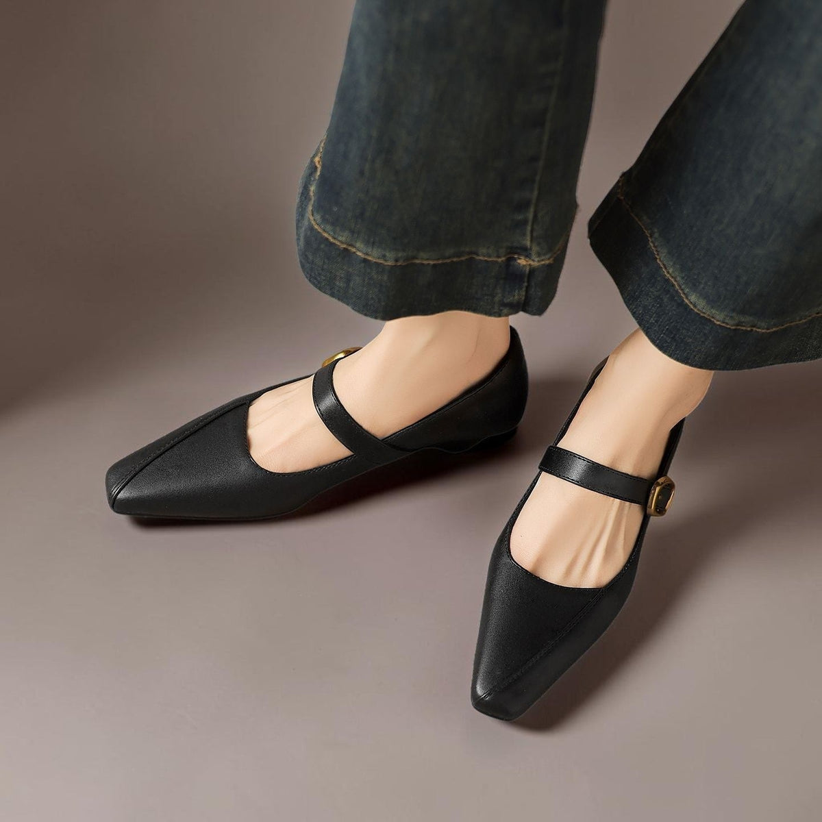 Zorae | Zapato de Tacón Mary Jane de Paneles