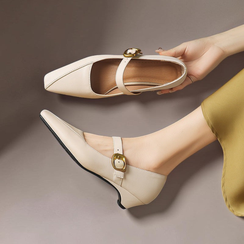 Zorae | Zapato de Tacón Mary Jane de Paneles