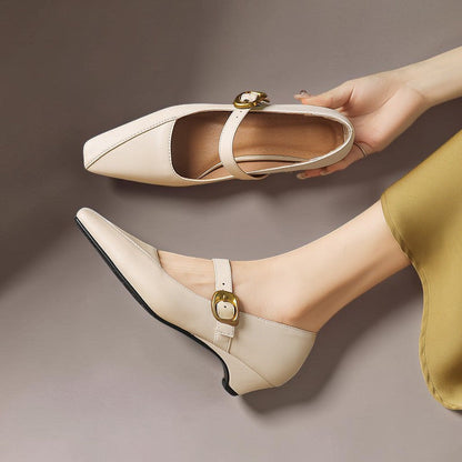 Zorae | Zapato de Tacón Mary Jane de Paneles