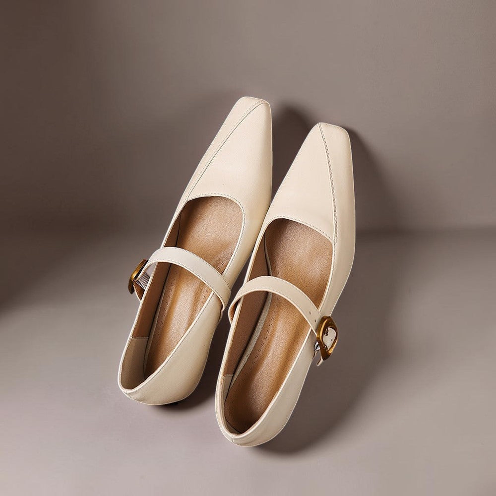 Zorae | Zapato de Tacón Mary Jane de Paneles
