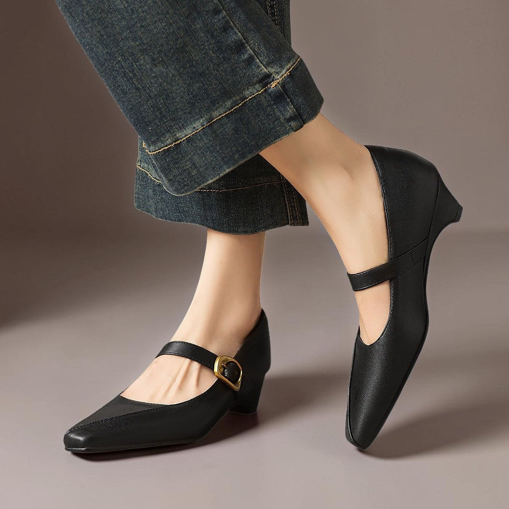 Zorae | Zapato de Tacón Mary Jane de Paneles