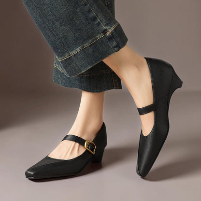 Zorae | Zapato de Tacón Mary Jane de Paneles