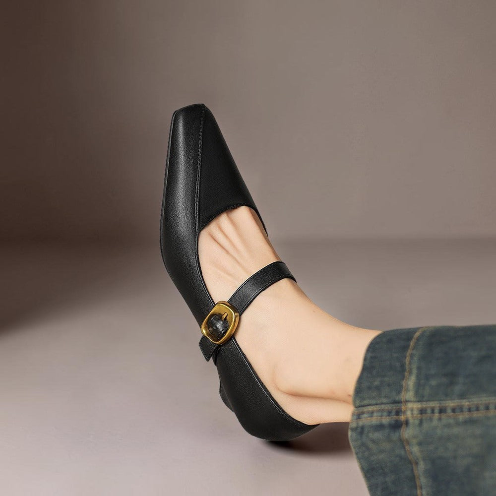 Zorae | Zapato de Tacón Mary Jane de Paneles