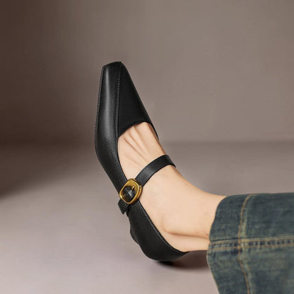 Zorae | Zapato de Tacón Mary Jane de Paneles