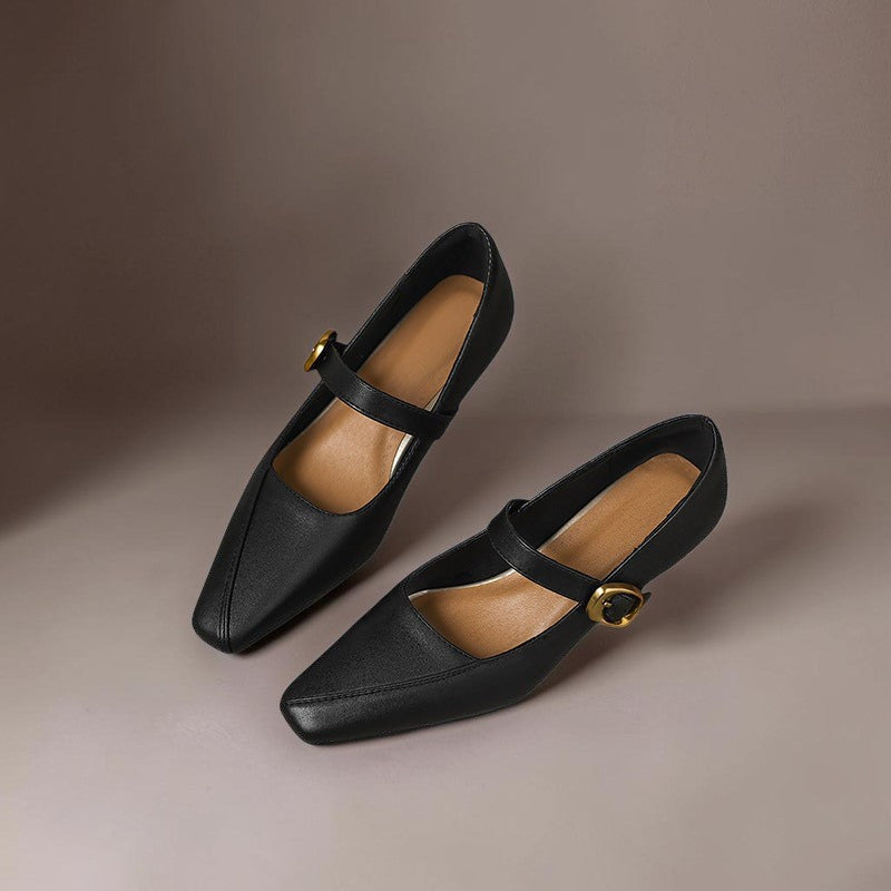 Zorae | Zapato de Tacón Mary Jane de Paneles