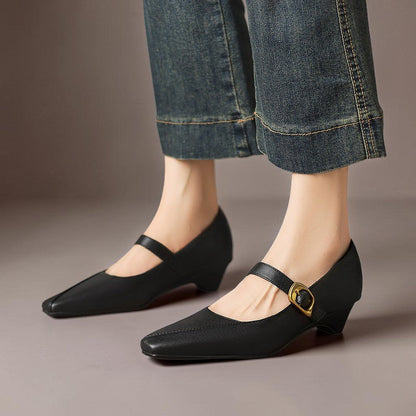 Zorae | Zapato de Tacón Mary Jane de Paneles