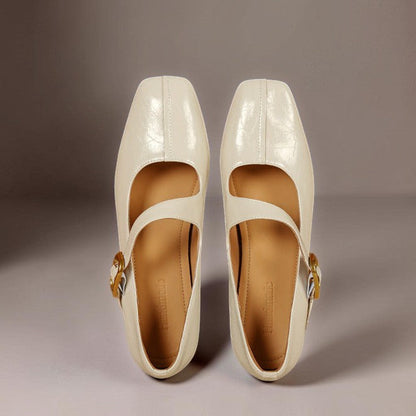 Viora | Zapatos de Tacón Mary Jane de Piel Genuina