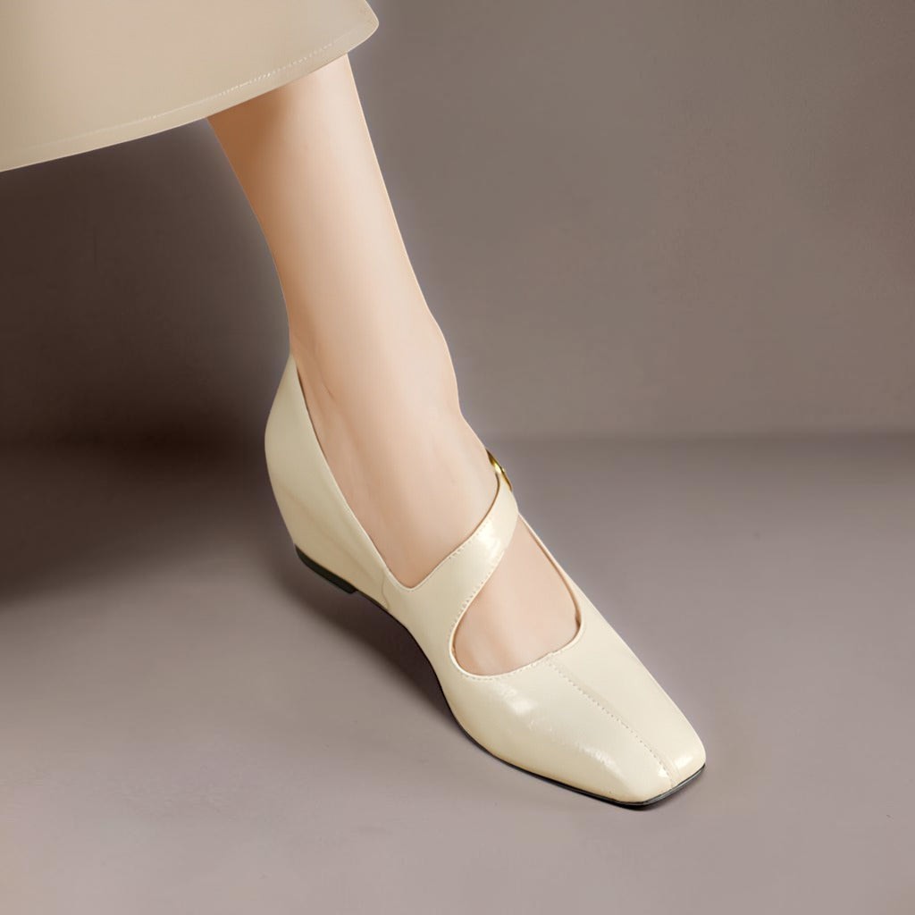 Viora | Zapatos de Tacón Mary Jane de Piel Genuina