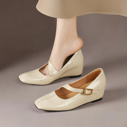 Viora | Zapatos de Tacón Mary Jane de Piel Genuina