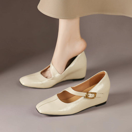 Viora | Zapatos de Tacón Mary Jane de Piel Genuina