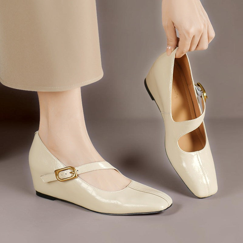 Viora | Zapatos de Tacón Mary Jane de Piel Genuina