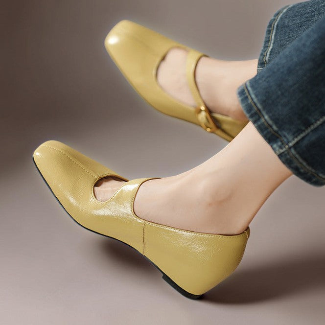 Viora | Zapatos de Tacón Mary Jane de Piel Genuina