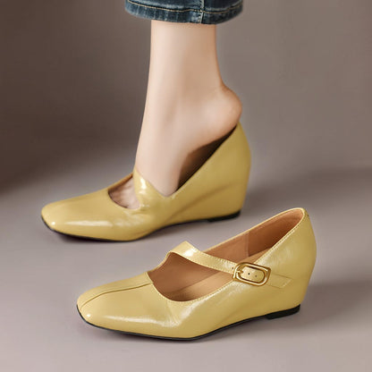 Viora | Zapatos de Tacón Mary Jane de Piel Genuina